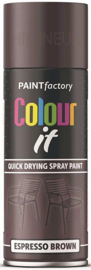 Hitlineuk Brown 400Ml Gloss Paint Diy Wood Paint Plastic Paint Metal All Purpose Spray Paint