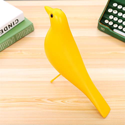 Oiseau pigeon en résine jaune pour une décoration simple et moderne