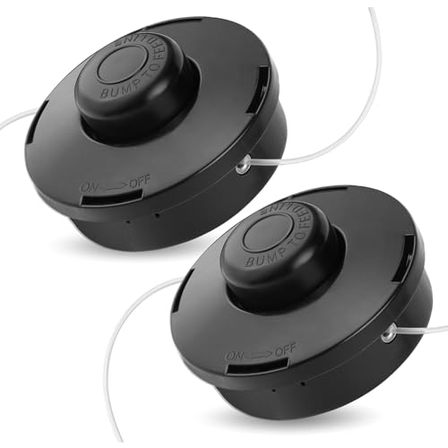 Lot de 2 Têtes à Double Fil pour Débroussailleuse, Têtes de Débroussailleuse Universelle M10 x 1,25, Universelle Tete de Coupe...