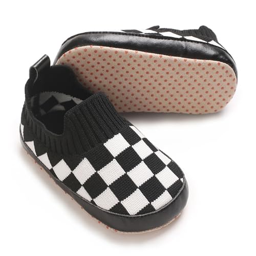 Image of Clowora Unsex Baby Boys Girls Canvas First Walkers Shoes,Infant Non Slip Soft Sole Toddler Flat Lazy Loafers Sneaker