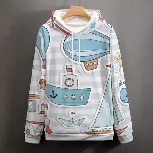 Sweats à capuche manche longue UMENG pull unisexe doux taille S