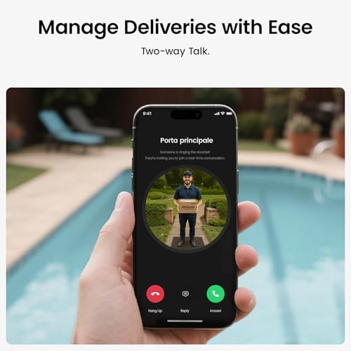 Doorbell Camera Wireless, aosu Battery-Powered Video Doorbell with Chime, 2K Resolution,Support local Storage,166° Ultra Wide Angle,180-Day Battery Life, AI Detection, Work with Alexa&Google Assistant
