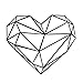 Adesivi Murali A Forma Di Cuore Geometrici Decorazione Della Parete Del Soggiorno Decalcomanie Di Arte Del Vinile Adesivi Creativi Staccabili Accessori Per La Decorazione Della Casa 67X58Cm