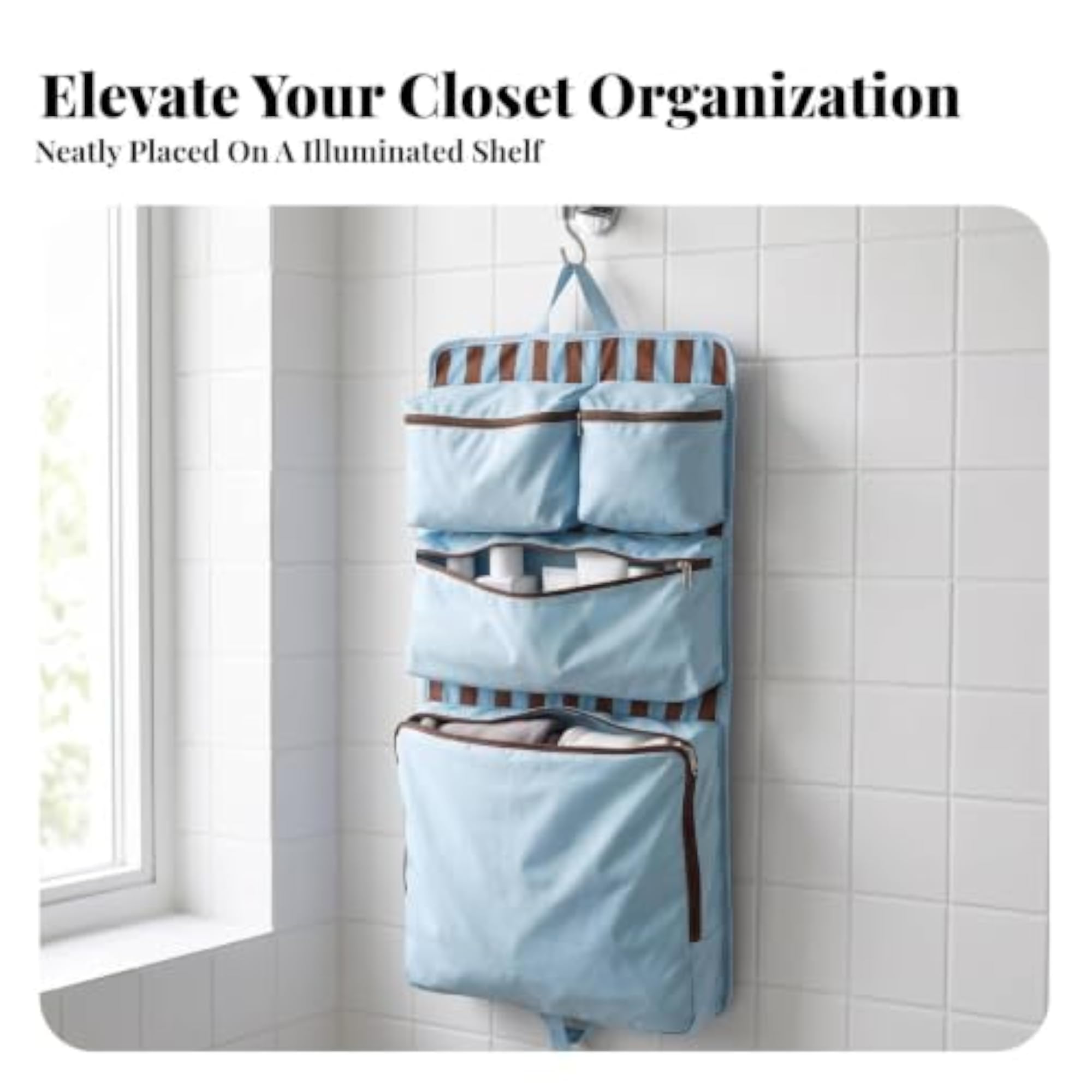 Travel Storage Bag with Hanging Loop, Portable Organizer