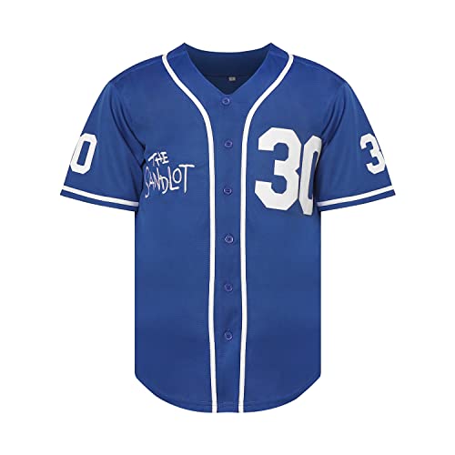 The Sandlot Benny Jersey The Jet Rodriguez Michael Squints Palledorous Alan Yeah-Yeah McClennan Movie Baseball Jersey(30 Rodriguez Blue,XX-Large) - image 3