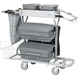Vikan Mikrofaser-Reinigungswagen COMPACT PLUS 40, 40 cm, Grau 580311