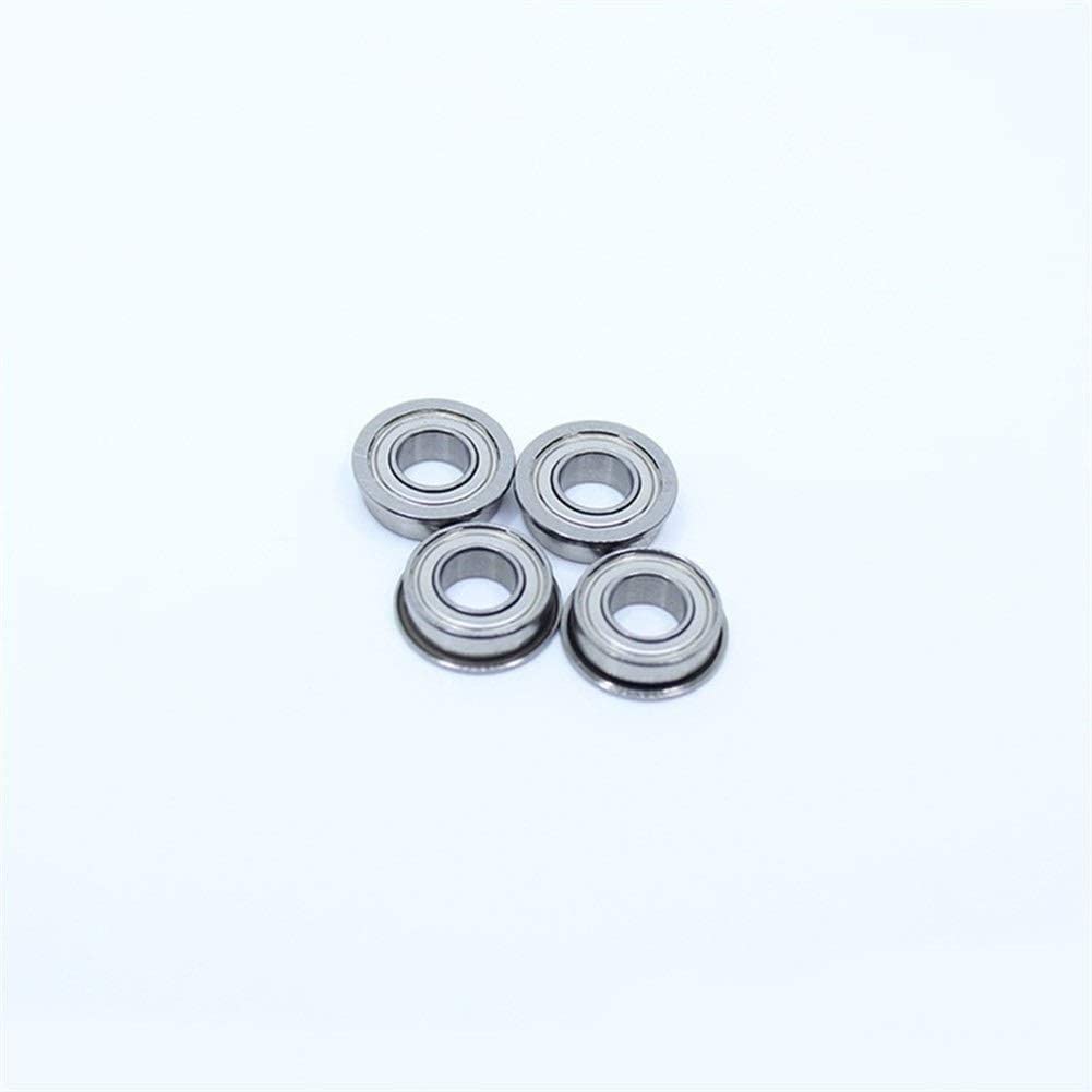 SMF126ZZ - Rodamientos de brida (10 unidades, SMF126 Z ZZ, doble blindado, acero inoxidable, con brida profunda, SMF126Z MF126 6 x 12 x 4 mm)