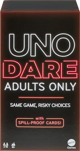 Mattel Games UNO Dare Adults Only Card Game for Game Night, Travel, Camping & Party
