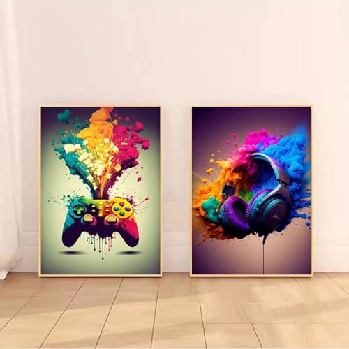 Toile console de jeu graffiti KEBIA pour transformer une chambre de joueur ado