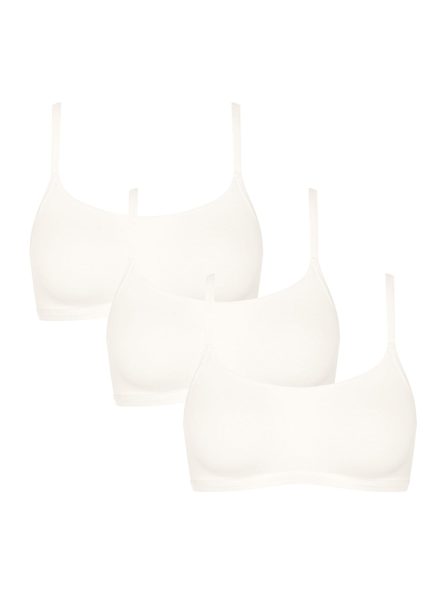 Sloggi Pack de 3 camisetas interiores para mujer, camiseta básica de algodón con tirantes