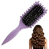 Brosse À Cheveux Bouclés Bounce, Brosse Universelle Sans Accrocs, Outil De Démêlage Et De Formation Des Boucles, Réduit La Casse Et La Séparation Pour Tous Types De Cheveux