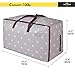 DOKEHOM 100L Large Underbed Clothes Storage Bag with Zip, Moisture proof (Grey)