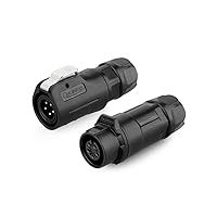 Vista 19 de CNLINKO LP-12 Conector de 2 pines IP68 Enchufe eléctrico circular impermeable para equipos al aire libre Maquinaria industrial solar DC 12V M12 2-8