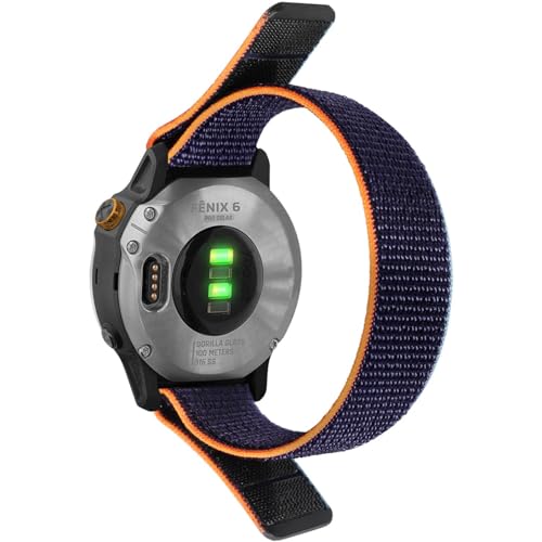 QuickFit 26 mm ւoh for Garmin Fenix 7X Fenix 6X/ Fenix 5X/ Fenix 5X Plus/Fenix 6X Pro ҂݃iC rvoh 26 mm ւxg ɂΉ ̌^ xN