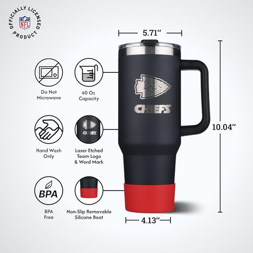 Image of The Memory Company Officially Licensed NFL - Kansas City Chiefs 46oz Game Day Tumbler with Laser Engraved Team Logo