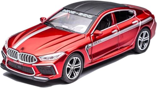 Image of 1:24 B-M-W MH8 800 Diecast Metal Pull Back Car with 6 Openable Doors with Sound and Light Toy Decoration car Best Gift Toys for Kids (1:24 B-M-W MH8 800 - Red)