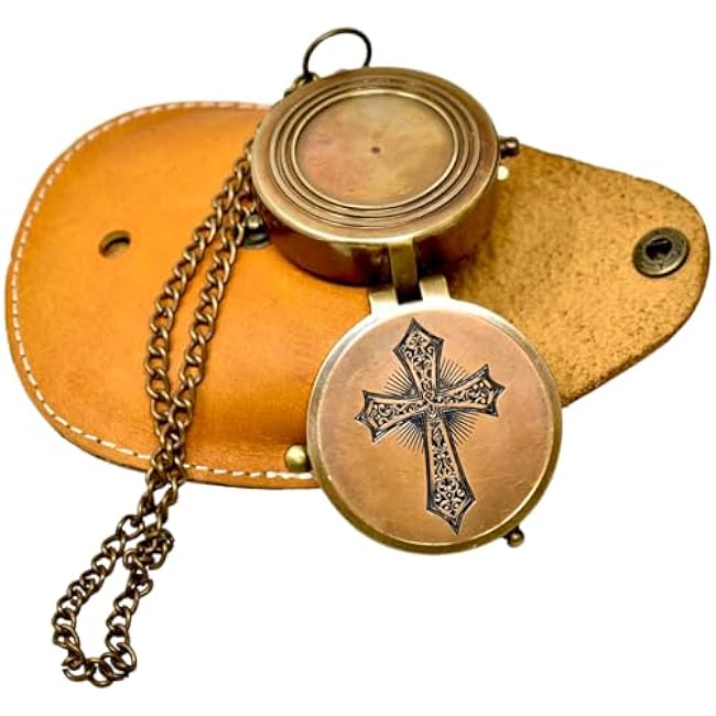 FYNJREX for i Know Enrgraved Compass Religious Gift for Men Women boy Baptism First communiun Graduation Gift Christmas Unique Gift for Son Christian Gift for Teen Communion