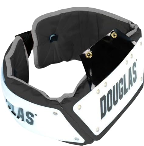 Douglas Football Adult Adjustable SP Series Rib/Back Protector Pad Combo (Black/White) (4')