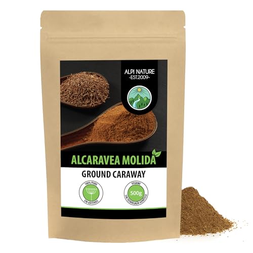 Semillas de alcaravea molidas (500g), semillas de alcaravea molidas, polvo de alcaravea 100% natural sin aditivos