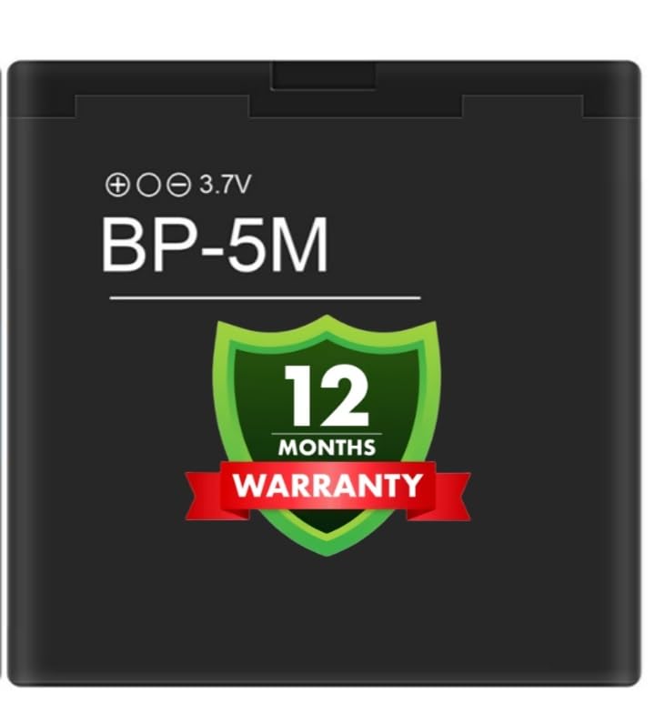 Image of Original BP-5M Battery Compatible for Nokia 5610 XM | 5700 | 5700 XM | 6110 Navigator | 6220 Classic | 6500 Slide | 8600 Luna | 7390 - (900mAh) - 1 Year Warranty