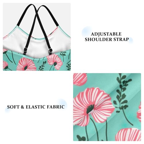 Flowers Floral Pink Girls One Piece Swimsuit Beach Swimwear 208499183