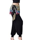Adaptable a cualquier talla. Shaoyao Danza del Vientre Pañuelo de Cadera Bufanda de Cintura Traje con Borla Oro Azul Un tamaño