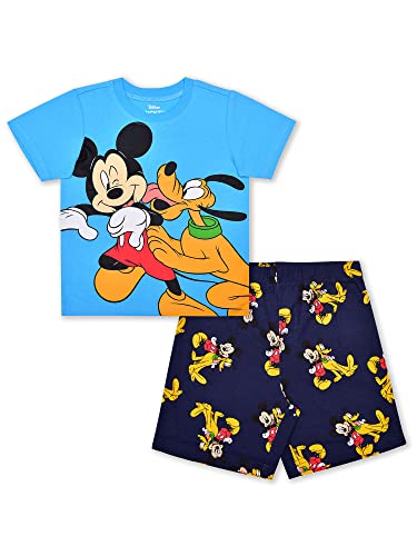 Disney Mickey Mouse And Friends Boys’ Short Sleeve T-Shirt And Shorts Set For Infant, Toddler And Little Kids #TOP5