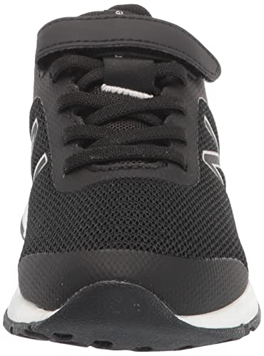 New Balance Kid's 455 V2 Hook And Loop Running Shoe, Black/White, 1 Wide Little Kid #TOP1