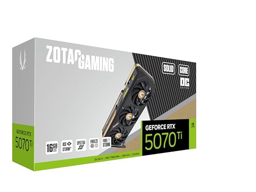 Gaming GeForce RTX 5070 Ti Solid CORE OC DLSS 4 16GB GDDR7 256-bit 28 Gbps PCIE 5.0 Gaming Scheda grafica IceStorm 3.0 Advanced Cooling, Spectra RGB Lighting, ZT-B50710J2-10P - Scheda video - Immagine 7