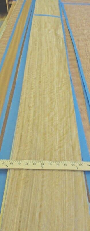Eucalyptus Figured Wood Veneer 9" x 86" raw no Backing 1/42" Thickness AA