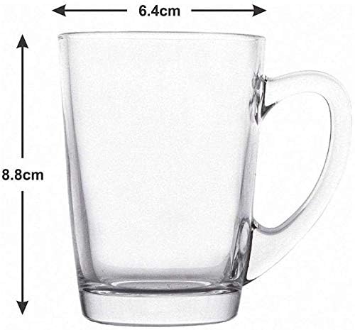 Home-Cart Glass Morning Tea and Coffee Mug, 200Ml, Set of 6 1