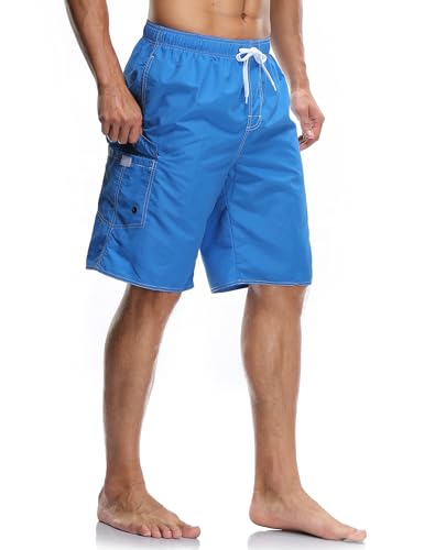 Image of Swim Trunks Men Quick Dry Mesh Lining Board Shorts