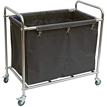 Storage Hand Trucks,Kitchen Movable Trolleys, Trolley Heavy Duty Rolling Laundry Cart Capacity Linen Cart with Movable Fabric Bags,/Gray/L