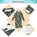 AMmao Jungle Sloth Pattern Boys Rash Guard Set Kid Long Sleeve Swim Shirt and Trunks Quick Dry Toddler Bathing Suit Swimwear for Boy Girl Fishing Swimming Surfing Outdoor 4T