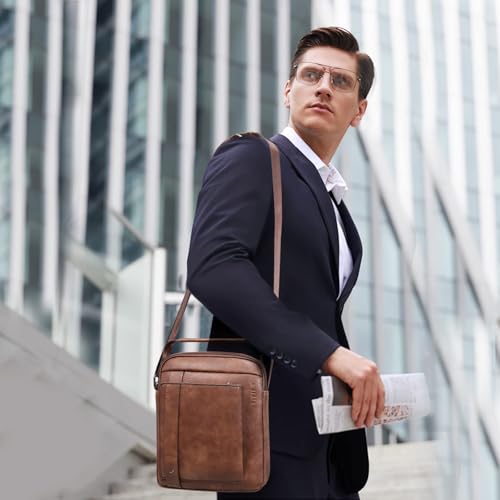 PU Leather Crossbody Shoulder Messenger Bag, Multiple Compartments3