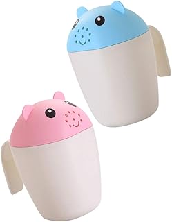 NUOBESTY 2 Peças de Banho de Bebê Dippers Copo de Enxágue Shampoo Enxágue Chuveiro Colher Sprinkler Enxágue de Cachoeira de Banho de Bebê para Banheira de Bebê Recém-Nascido