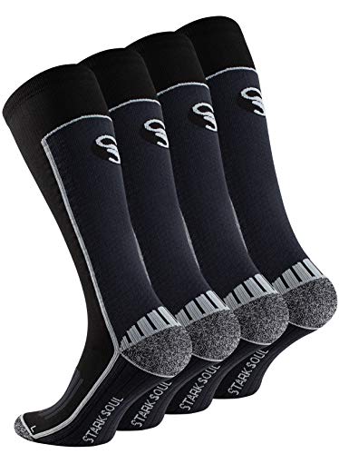 STARK SOUL 2er Pack Kompressionsstrümpfe für Damen & Herren, Sport Kniestrümpfe, Joggen/Fußball/Triathlon/Wandern/Flüge/Reisen/Schwangerschaft