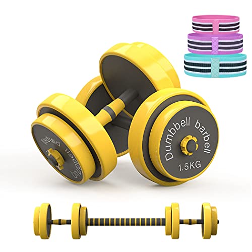 Dumbbells-Dumbbell Set-Adjustable Dumbbells-Weights Dumbbells Set with Connecting Rod-Exercise & Fitness Dumbbells 2-in-1 Set-Non-Slip Neoprene Hand22LBSâ€¦