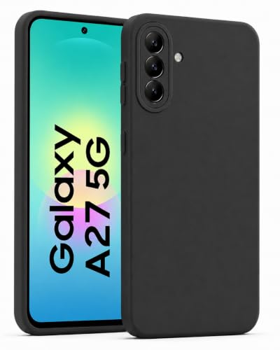 Image of FIRST MART Matte Silicone Back Cover for Samsung Galaxy A27 - Black