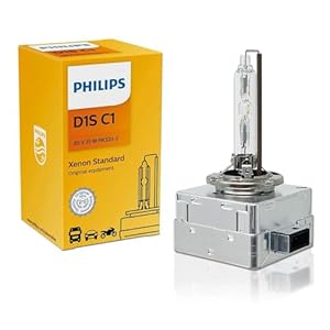 Philips Automotive Lighting D1S Authentic Xenon HID Headlight Bulb with 4200K Intense White Light, Fits Select High Beam and Low Beam Positions, 1 Pack