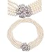 Utopiat audrey style 5 piezas accesorios de joyería de perlas set de...