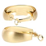 TOGEVAL Pendientes de Aro Dorados Vintage Huecos para Mujer Metal Ligero Diseño Redondo Sencillo Accesorios de Moda para Oficina y Eventos Par Único Elegante y Cómodo