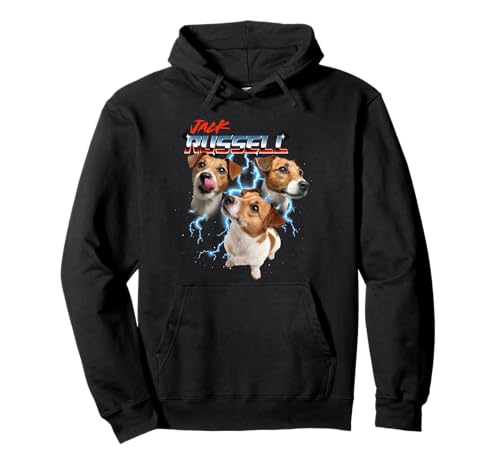 80s 90s JRT Dog Lover Heavy Metal Rock Jack Russell Terrier �p�[�J�[