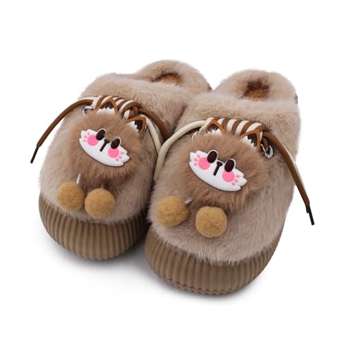 Image of VRITRAZ Women's Comfort Slip On Closed Toe Warm Winter with Cute Design print House Clog Indoor Slipper