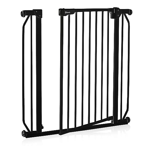 LIONELO Truus Slim - Rejilla de protección para escaleras, sin taladrar, Rejilla Protectora para Puerta, Rejilla para Puerta para bebé, Metal, Ancho de 75 a 105 cm, Ajustable
