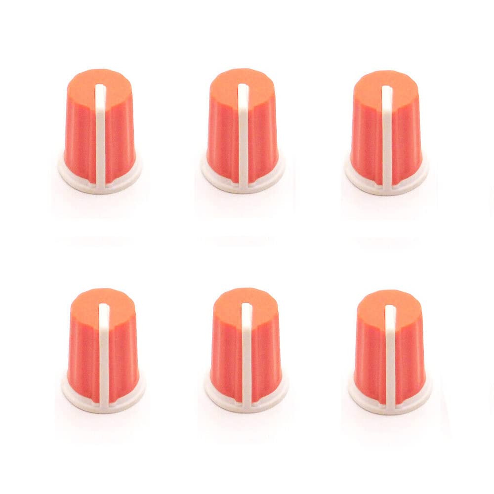 HUMARH 6-Pack EQ Rotary Knob for Pioneer DJM-700 750 800 850 900 2000 900NXS2 900SRT 900nexus 2000nexus etc, Pioneer Digital Controller XDJ-RX DDJ-RZ DDJ-SZ DDJ-SZ2 etc, DAA1176 DAA1305. (Orange)