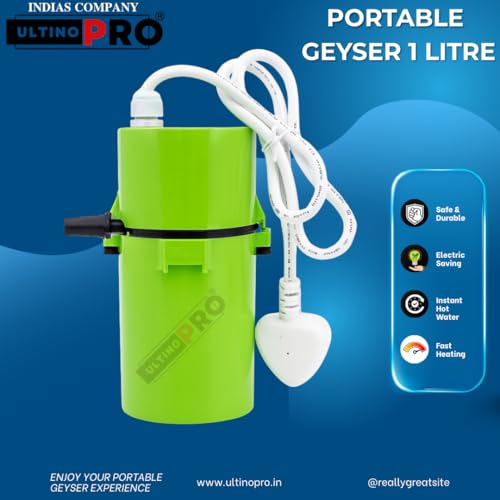 Image of 𝐈𝐍𝐃𝐈𝐀𝐒 𝐎𝐑𝐈𝐆𝐈𝐍𝐀𝐋 𝐖𝐢𝐭𝐡 𝐀𝐮𝐭𝐨 𝐂𝐮𝐭-𝐎𝐟𝐟, Portable Geyser /Instant Geyser, 1.5 liter [𝟐𝟎 𝐘𝐄𝐀𝐑 𝐒𝐄𝐑𝐕𝐈𝐂𝐄 𝐖𝐀𝐑𝐑𝐀𝐍𝐓𝐘] (GREEN)