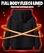 GEEK LIGHTING Hoodies for Men Heavyweight Fleece Sweatshirt - Full Zip Up Thick Sherpa Lined All black XL