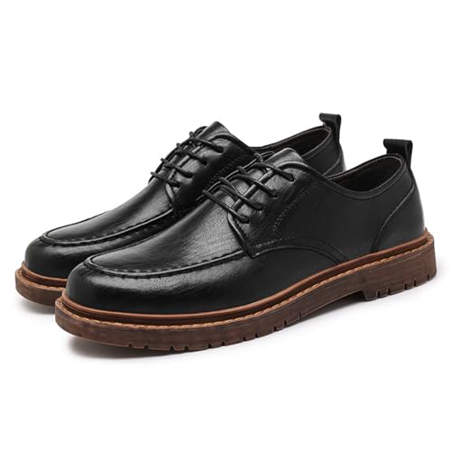 Mens Fashion Formal Retro Oxford Shoes Modern Comfort Slip-on Lace Up Sewing Oxford Sneakers Classic Casual British All-Match Driving Dress Loafer Shoes - Main Image