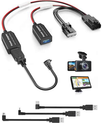 Adaptador de alimentação DashCam, (5P tipo F), serve para Ford Bronco Edge Mustang, conecte ao espelho retrovisor com regulação automática